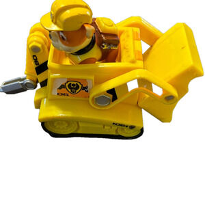 Paw Patrol Rubble construction pup with bulldozer drill vehicle